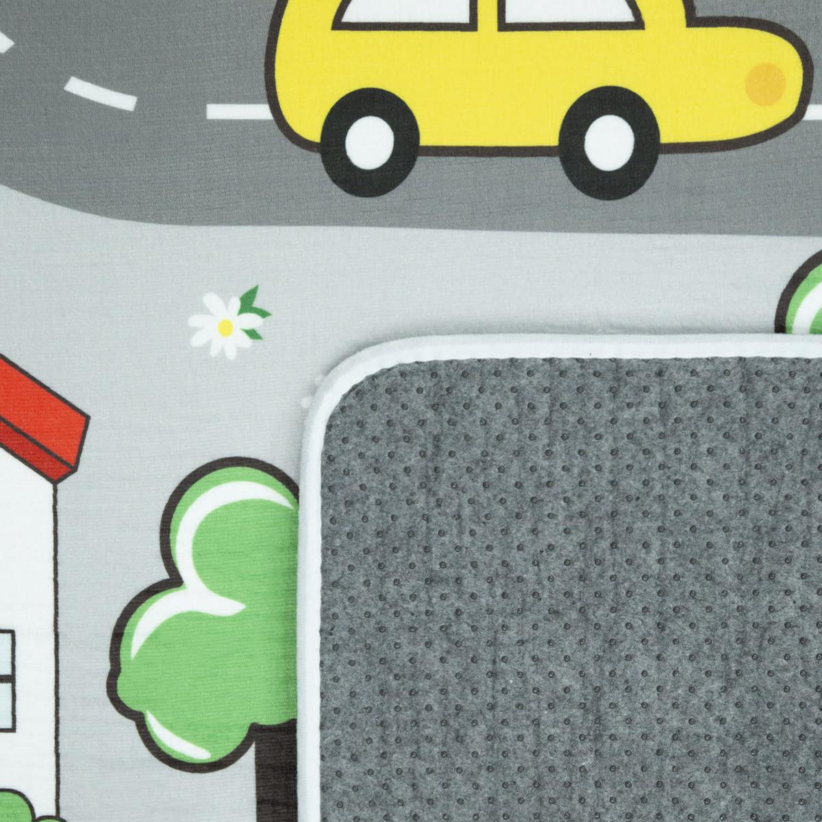 KINDERTEPPICH Waschbar, mit Straßen-Motiv, Grau, 155 x 230 cm - Grau, Textil (155/230cm) - KADIMA DESIGN