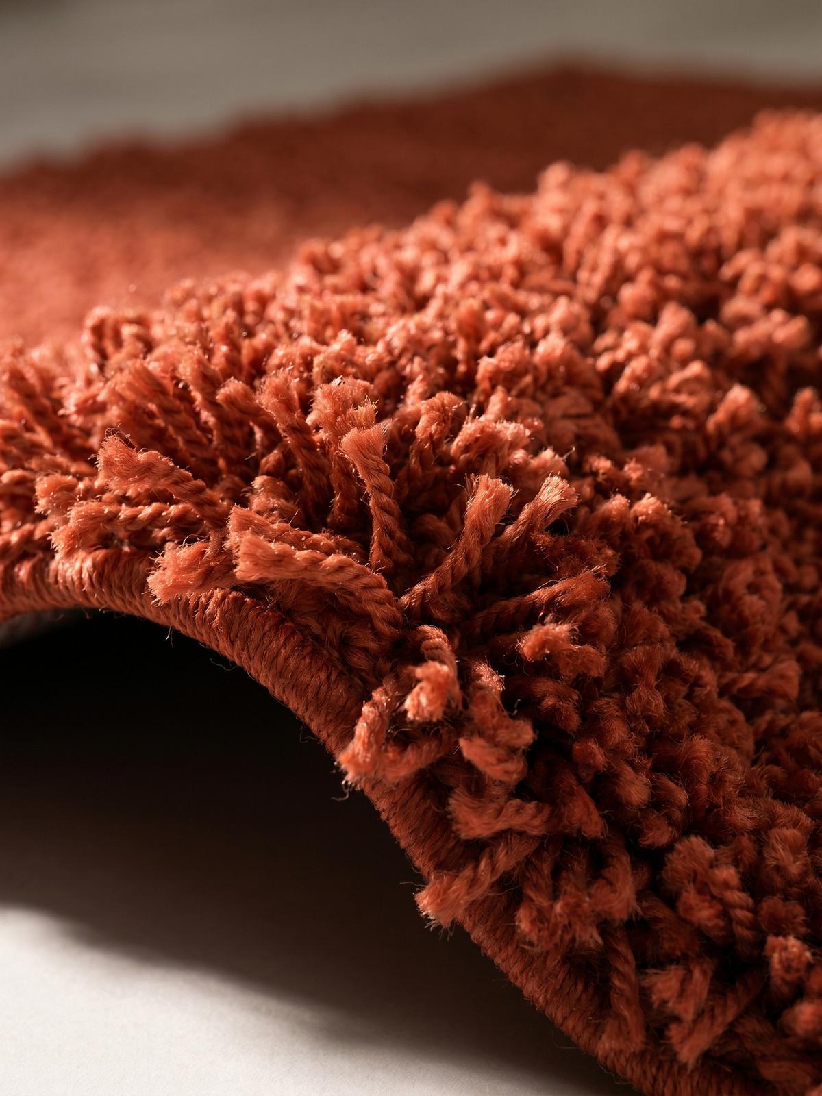 HOCHFLORTEPPICH RHEIN, einfarbig, aus Polypropylen, Terrakotta, 120 x 170 cm - Orange, Textil (170/120cm) - KADIMA DESIGN