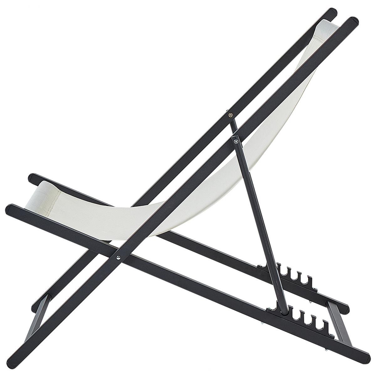 GARTENSTUHL Beige Locri II - Beige/Schwarz, Metall (60/79/95cm) - Beliani