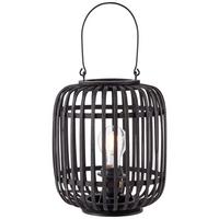 TISCHLEUCHTE Woodrow 93062/76 - Schwarz, Holz (21.5/21.5/43cm) - Brilliant