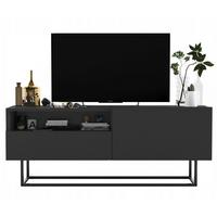 TV-SCHRANK Enjoy Grau matt mit Metallrahmen Schublade 120 cm - Schwarz/Grau, Holzwerkstoff/Metall (120/46/35cm) - Meble Lindner