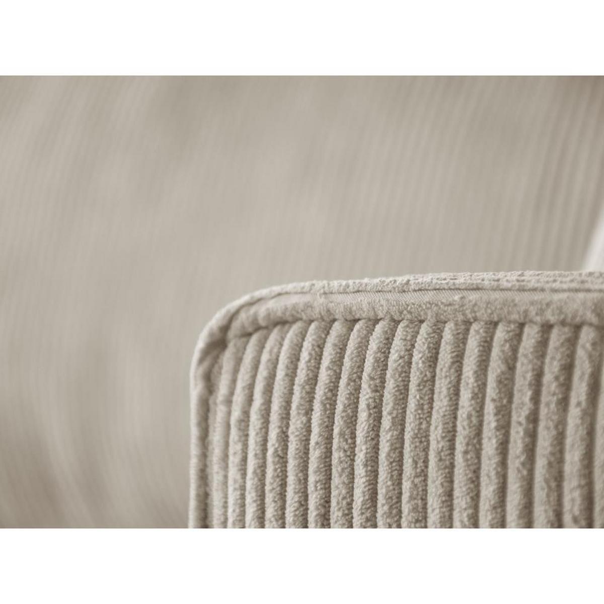 ECKSCHLAFSOFA mit Schlaffunktion Hektor, 247 cm, Ottomane 70 cm, beige - Beige/Schwarz, Kunststoff/Textil (247/152cm) - Beautysofa