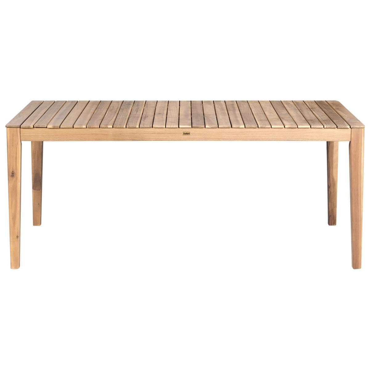 GARTENMÖBEL-SET 6-Sitzer Hellbraun zertifiziertes Akazienholz Chioggia - Hellbraun, Holz - Beliani