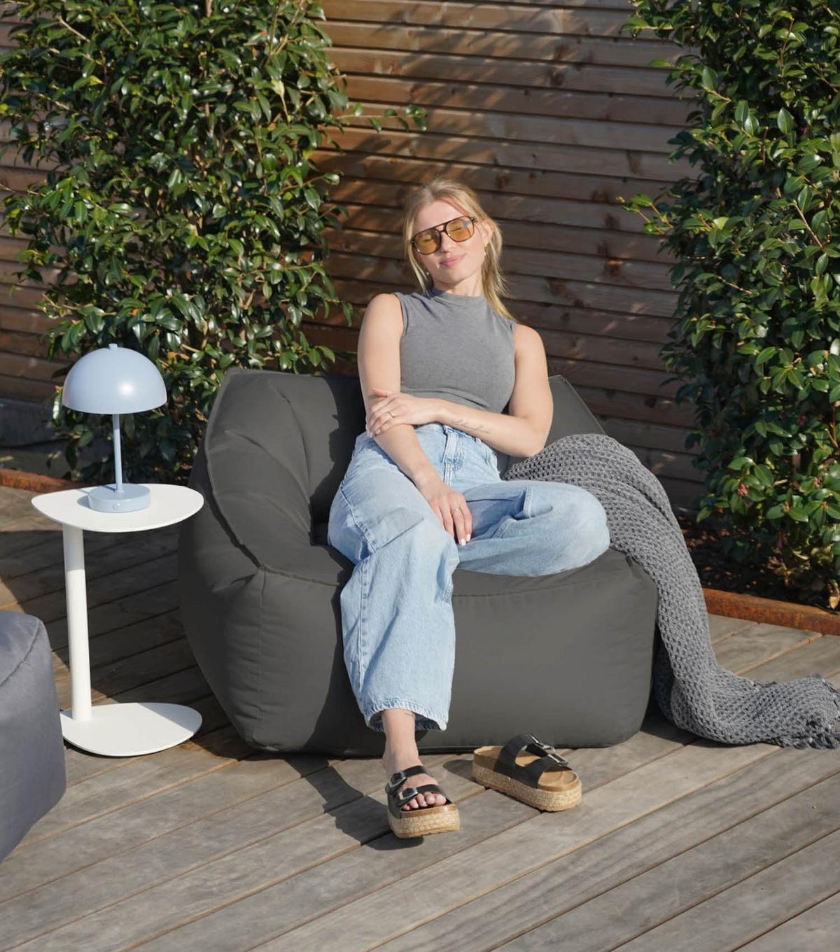 OUTDOOR SITZSACK Der Sunnyboy - Schwarz, Textil (80/60/83cm) - Mokebo