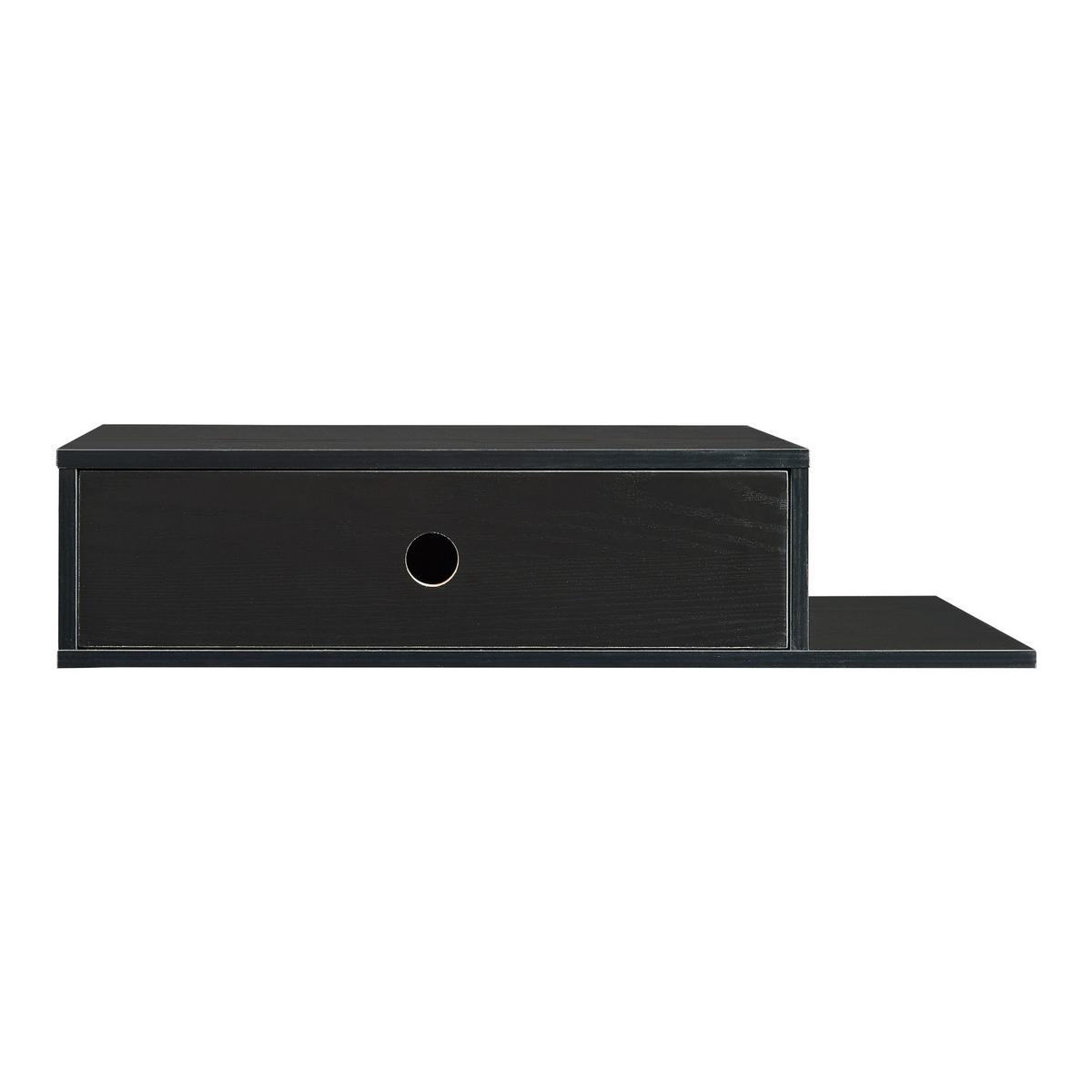 WANDREGAL Stor - Schwarz, Holzwerkstoff (30/15/65cm) - [en.casa]