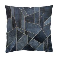 DEKOKISSEN Blaue Geometrie Aquarell 50/50 cm - Blau, Textil (50/50/10cm) - Bilderwelten