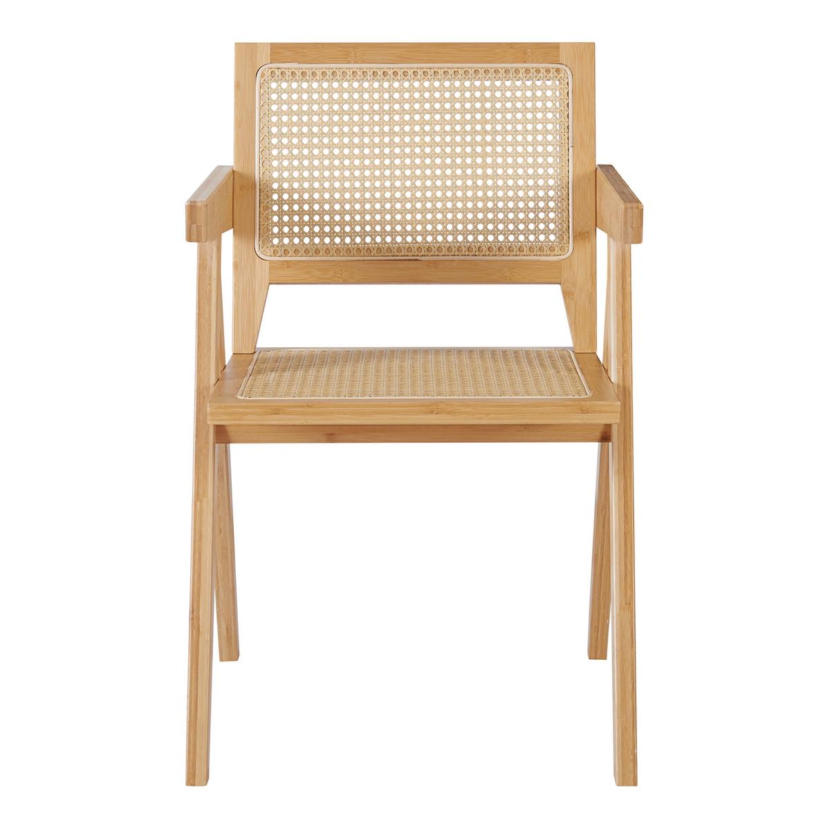 BAMBUS ESSZIMMERSTUHL Asikkala - Naturfarben, Naturmaterialien/Bambusholz (50/79/50cm) - [en.casa]
