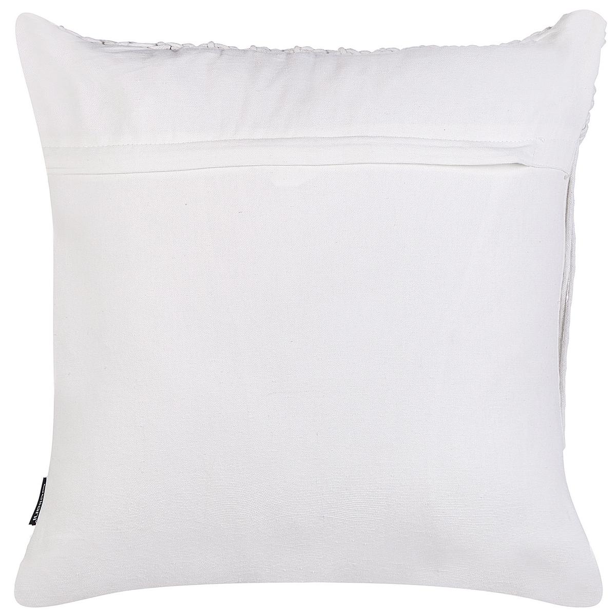 DEKOKISSEN 2er-Set Weiß 45/45 cm Bamian - Weiß, Textil (45/45cm) - Beliani