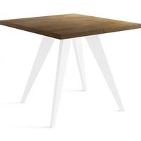 ESSTISCH Quadro quadratischer ausziehbarer, Lefkas Eiche 100-150/100/76 cm - Alteiche/Weiß, Holz/Holzwerkstoff (100/150/76cm) - WFL GROUP