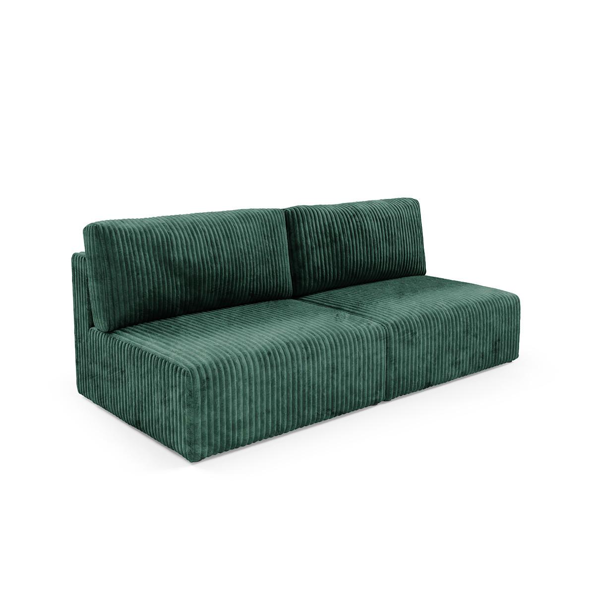 SOFA Angela 3 Sitzplätze Tannengrün - Grün, Holz (216/86/102cm) - Petits-meubles