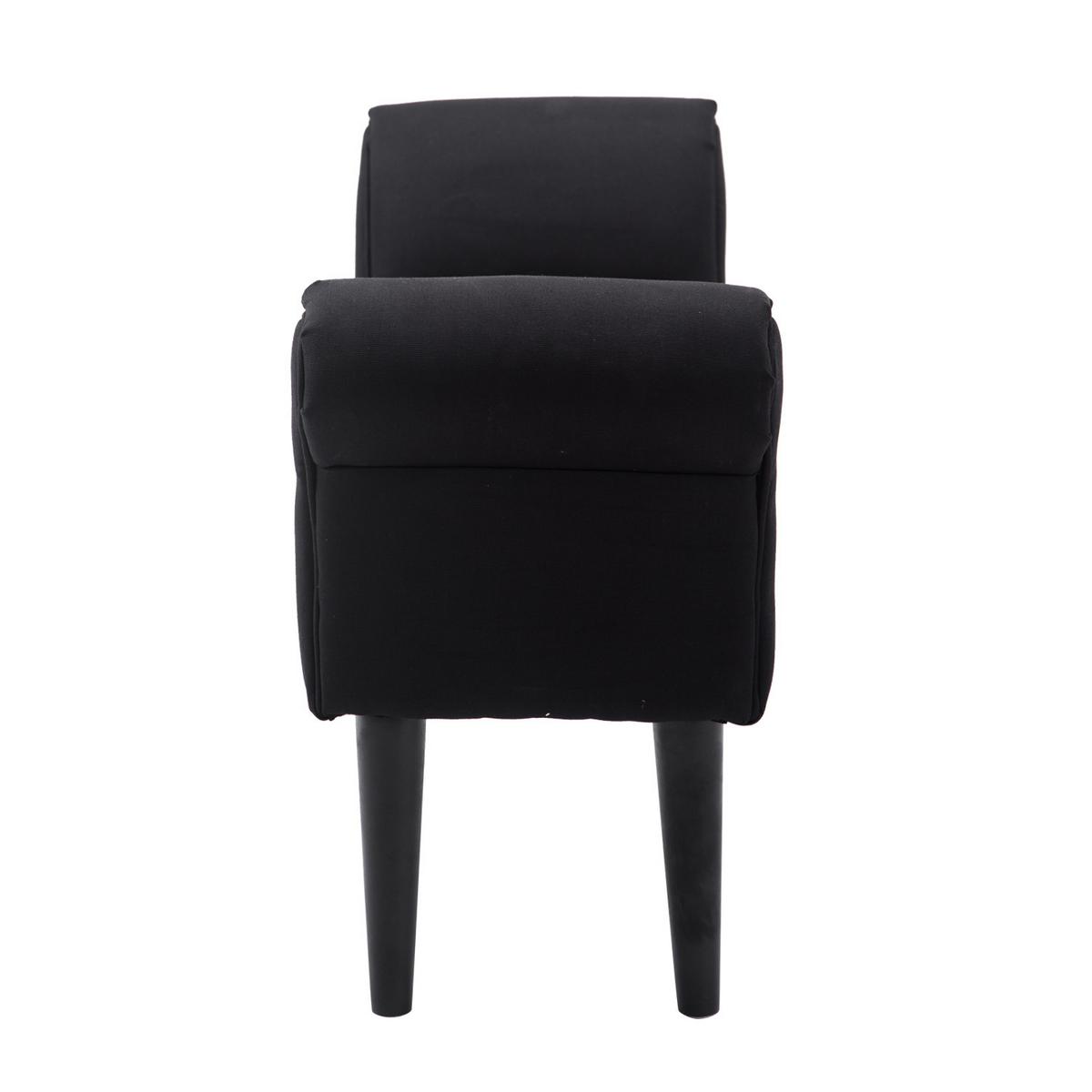 SITZBANK für Schlafzimmer Flurbank Polsterbank MDF Schaumstoff Grauweiß - Schwarz, Kunststoff (36/51/102cm) - HOMCOM