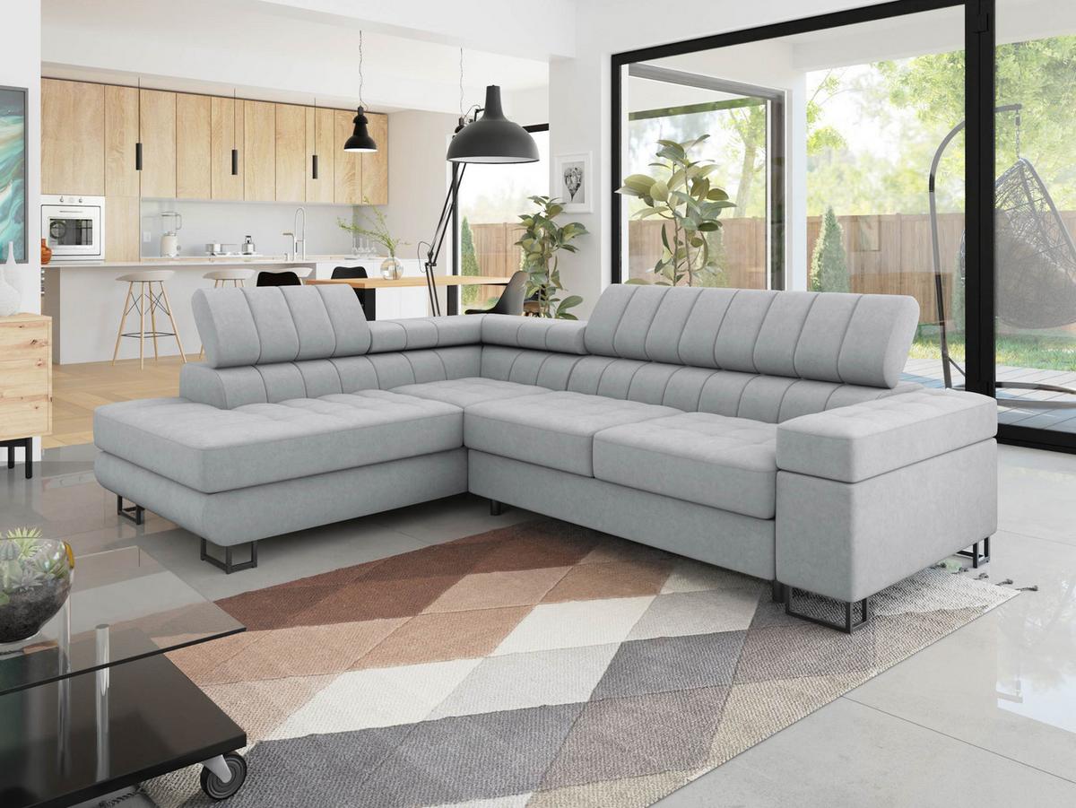 ECKSOFA Laris Premium, Seite: Links - Kaschmir/Schwarz, Holz/Textil (271/203cm) - MIRJAN24