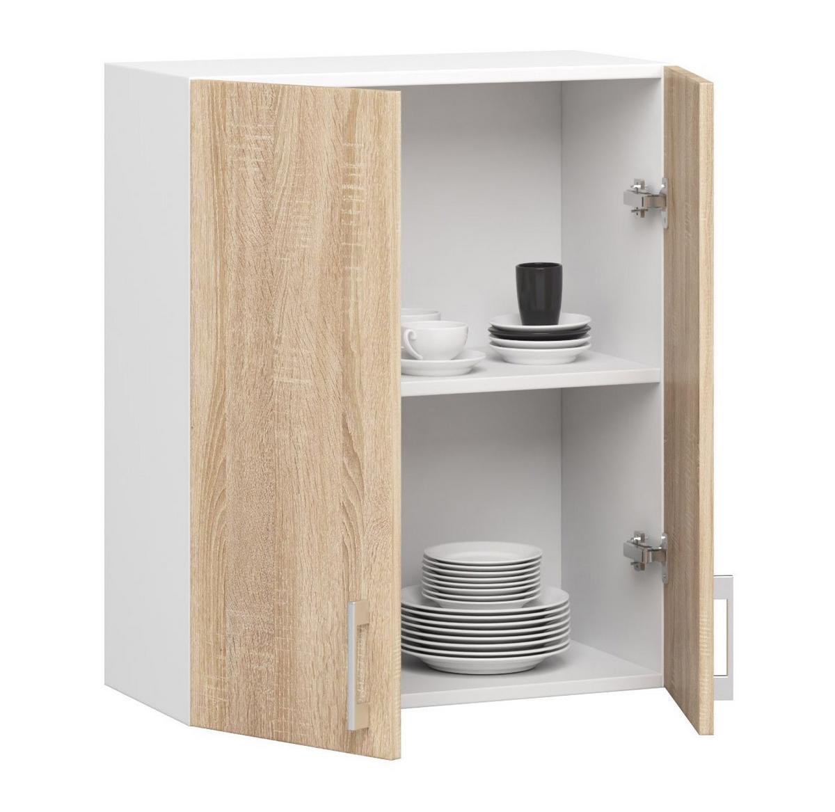 HÄNGESCHRANK Weiß, Eiche Sonoma 72/60/30,5 - Weiß/Eiche Artisan, Holzwerkstoff (60/72/30.5cm) - RAUMHIRSCH FURNITURE
