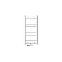 BADHEIZKÖRPER Sahara 400x800 mm Weiß gerade mit Ventil Eckform - Weiß, Metall (40/80/3cm) - LuxeBath