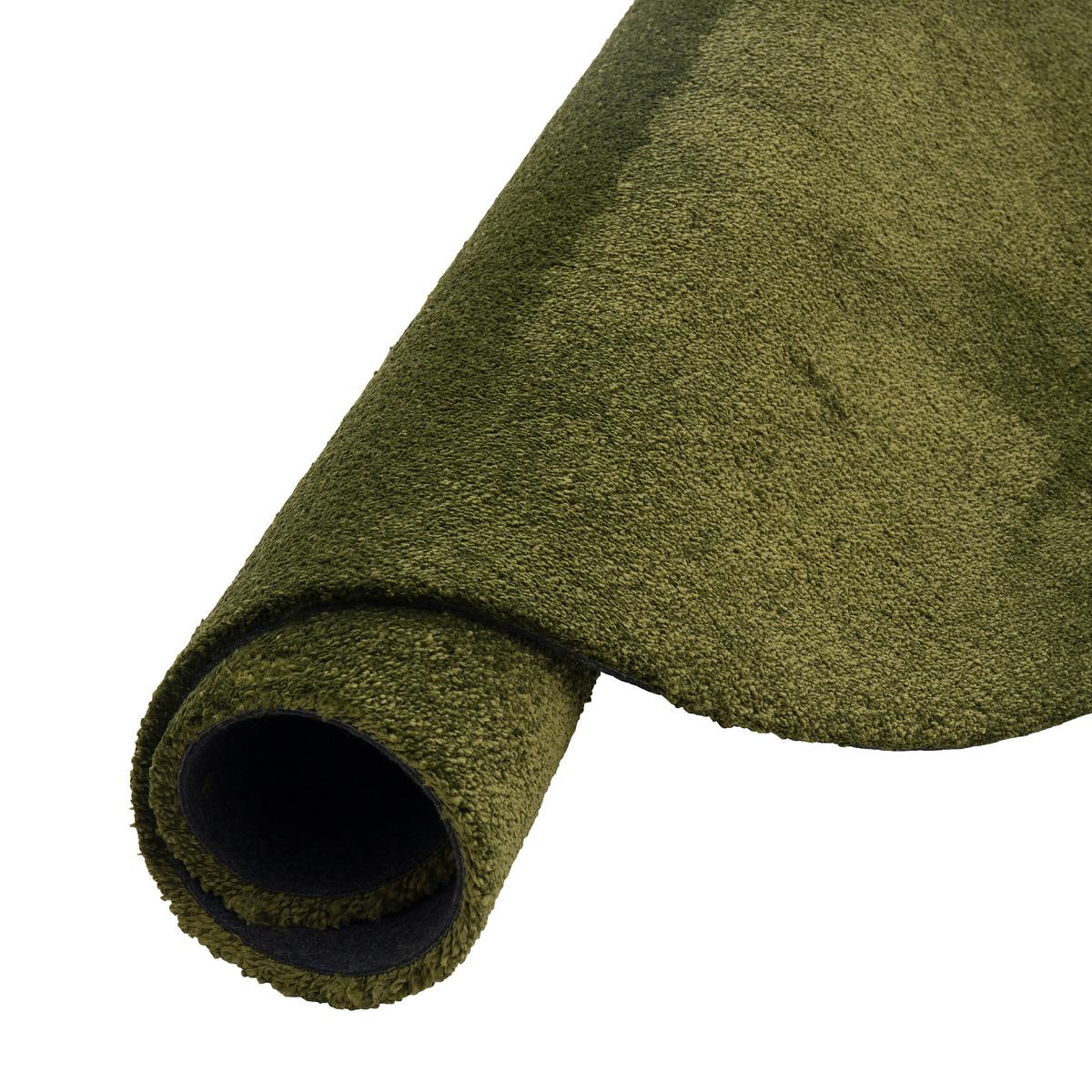 SUPER SOFT HOCHFLORTEPPICH LIVORNO RUND - Grün, Textil (100/100cm) - Snapstyle