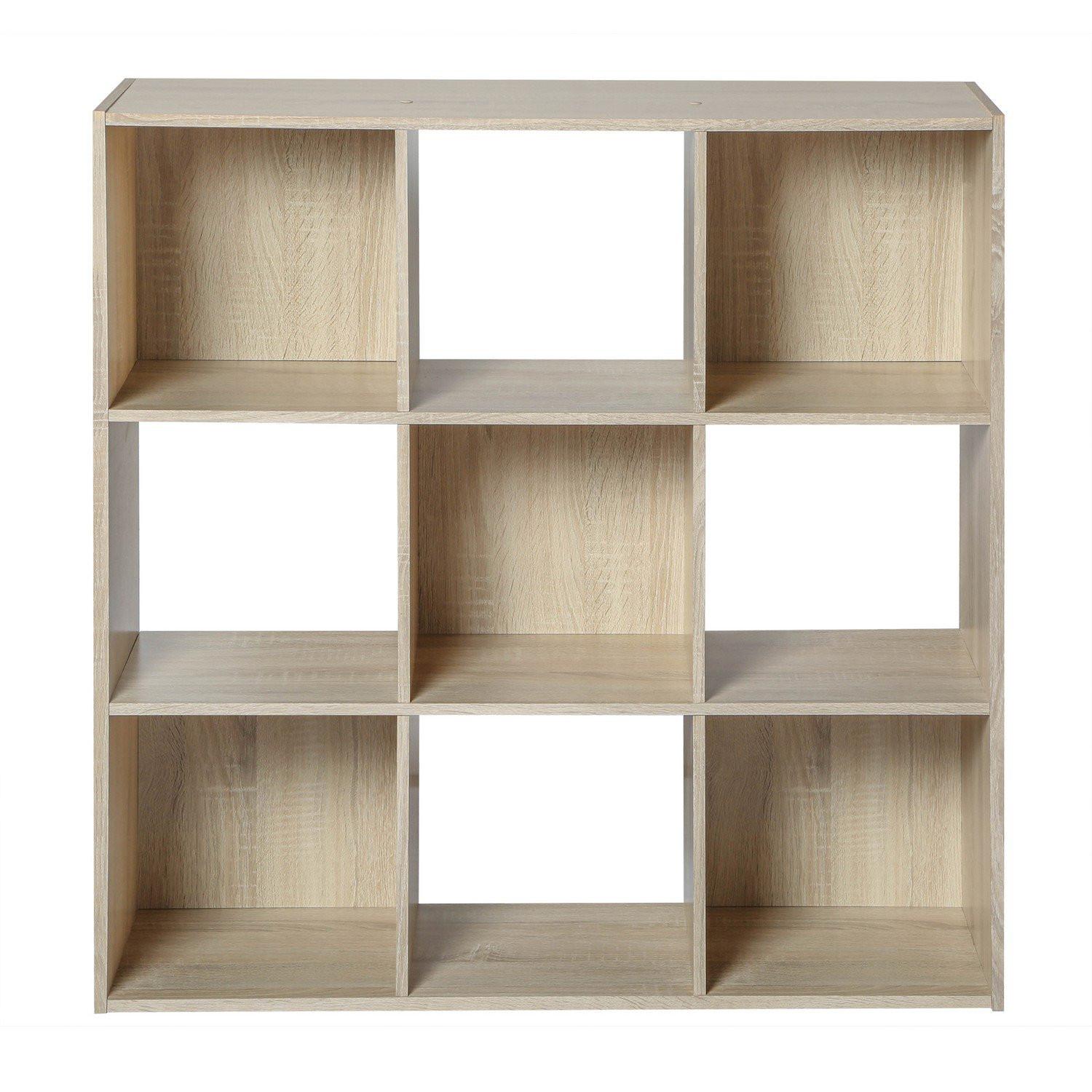 REGAL mit 9 Fächern - Apfelbaumfarben, Holzwerkstoff (29.5/92.5/92.5cm) - Calicosy