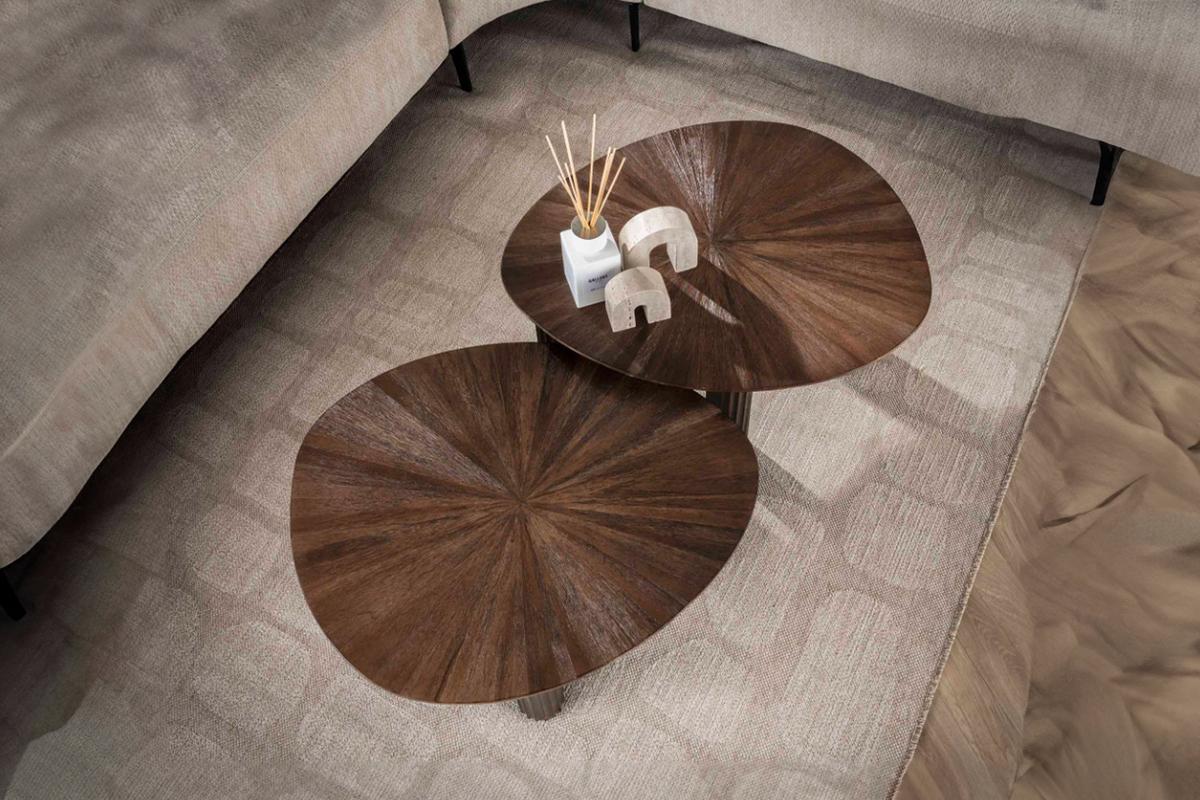 COUCHTISCH INKA 2ER SET Braun Teakholz - Braun, Teakholz/Holz (50/60/43cm) - KAWOLA