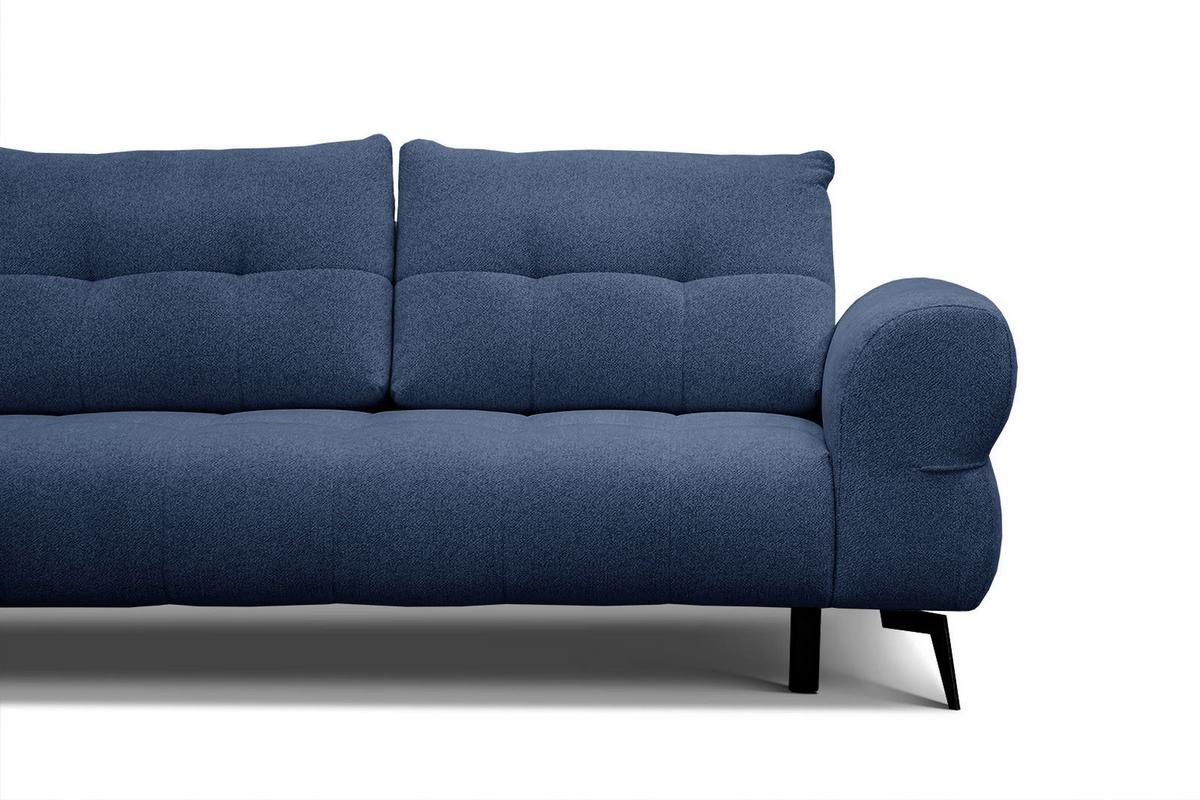 ECKSOFA SALVINI 4-Sitzer, dunkelblau - Schwarz/Dunkelblau, Holzwerkstoff/Textil (158/292cm) - Wozimo
