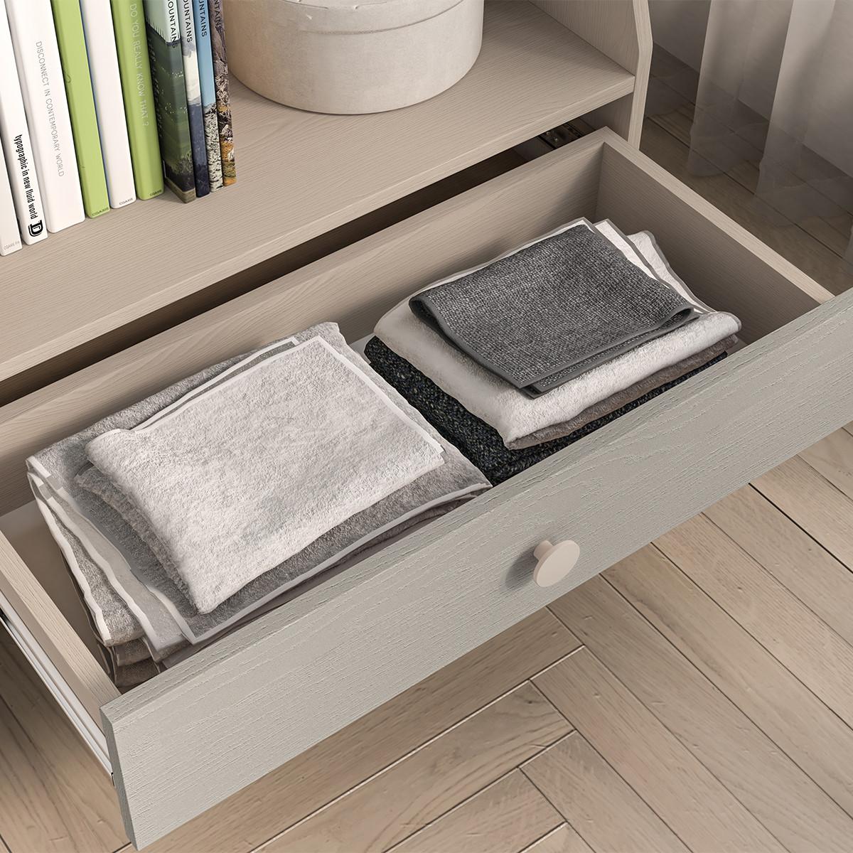 BÜCHERREGAL Alycia Beige - Grau - Holzeffekt - Grau, Holz (72/90/36cm) - Petits-meubles