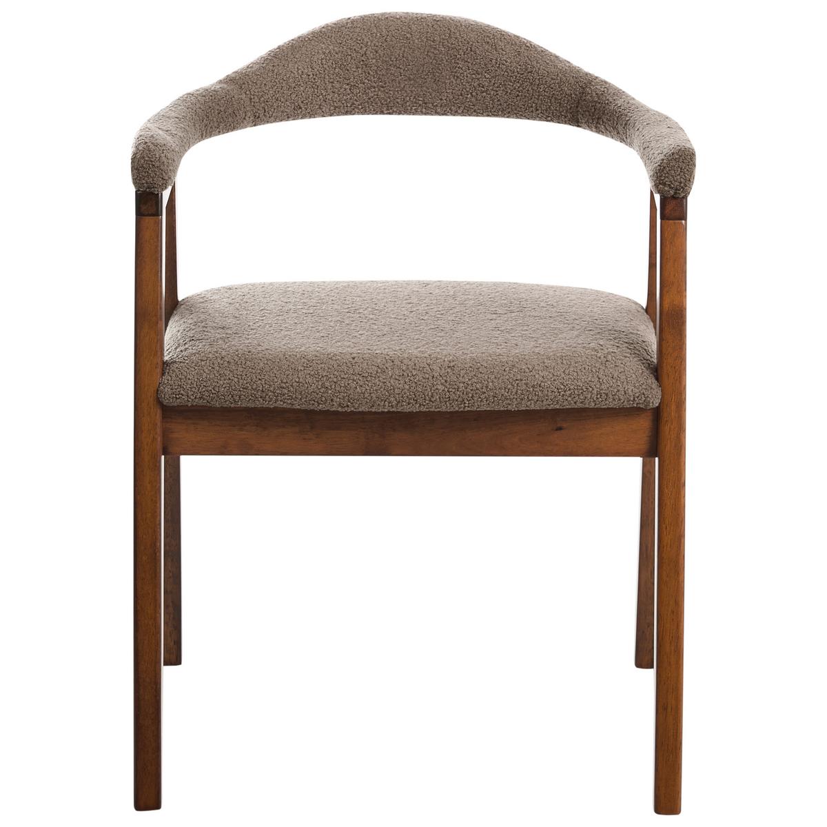 ESSZIMMERSTUHL 2er Set Holz Braun/Taupe Oneco - Taupe, Holz (56/72/62cm) - Beliani