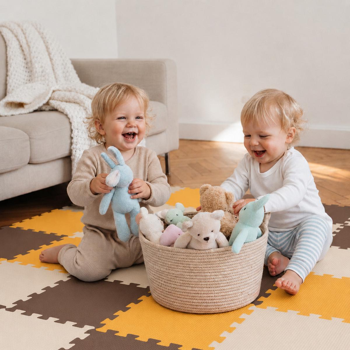 SPIELMATTE ab Null - 270/90 cm Puzzlematte Beige - Multicolor, Kunststoff (30/30cm) - Littletom