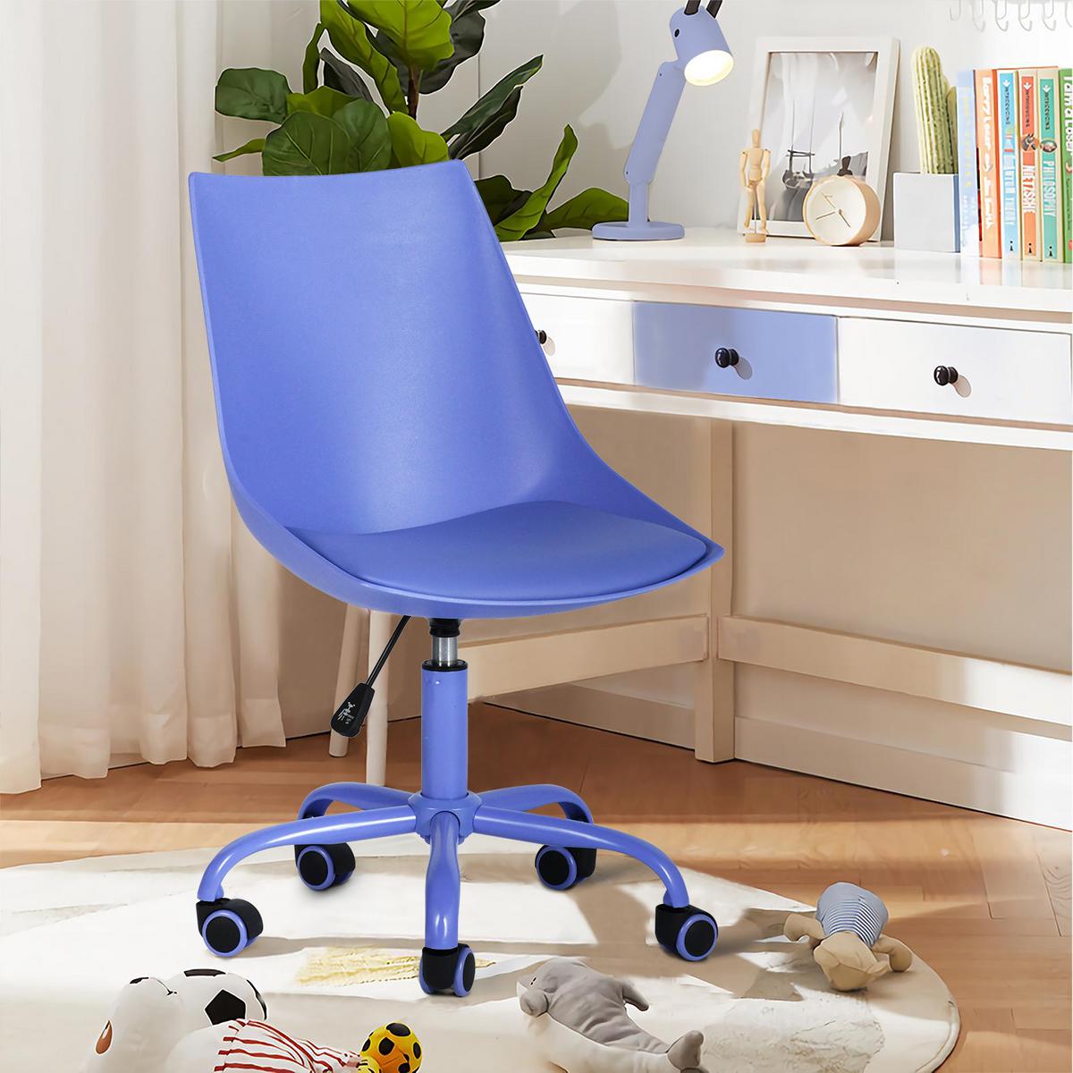 DREHSTUHL Leder Kunststoff Lila - Lila, Kunststoff/Metall (38/85/39cm) - Urban Meuble