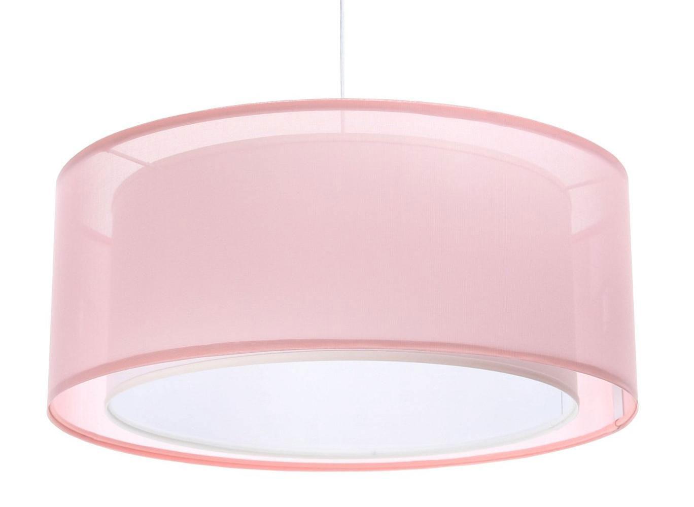HÄNGELEUCHTE Rosa 60/22 cm - Pink/Weiß, Kunststoff (60/1.5/22cm) - ONZENO