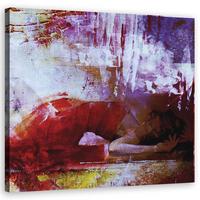 LEINWANDBILD Menschen Rot 50x50cm - Rot, Textil (50/50cm) - Feeby