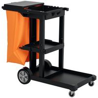 REINIGUNGSWAGEN Kunststoff Schwarz - Schwarz, Kunststoff (50.5/100/121cm) - HOMCOM