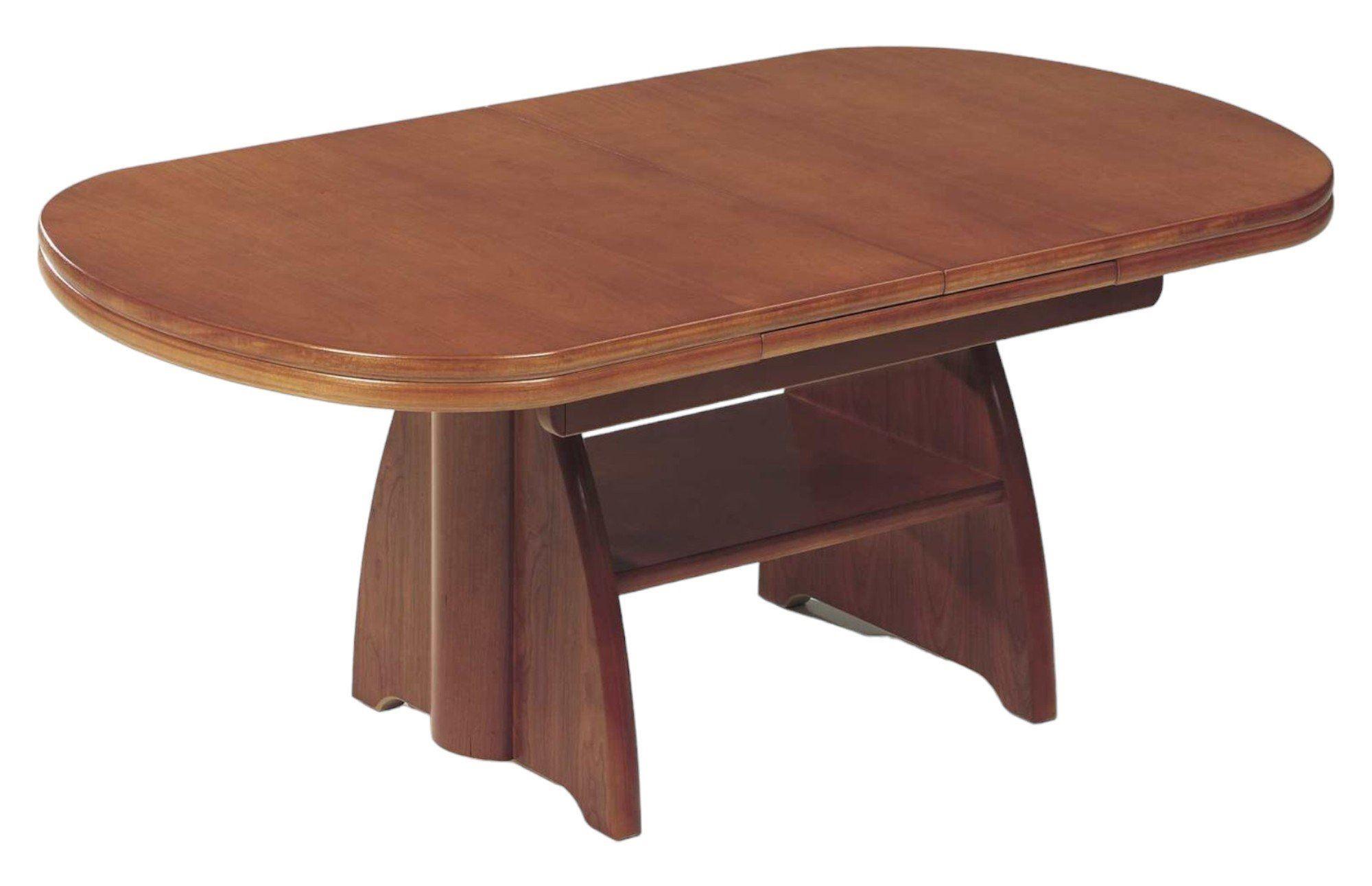 FUNKTIONSTISCH Camela höhenverstellbar und ausziehbar 125(165,5) x 71 x 56-75 Couchtisch massiv Kirschbaum - Dunkelbraun, Holz (125/71/56cm) - 58aufmkessel