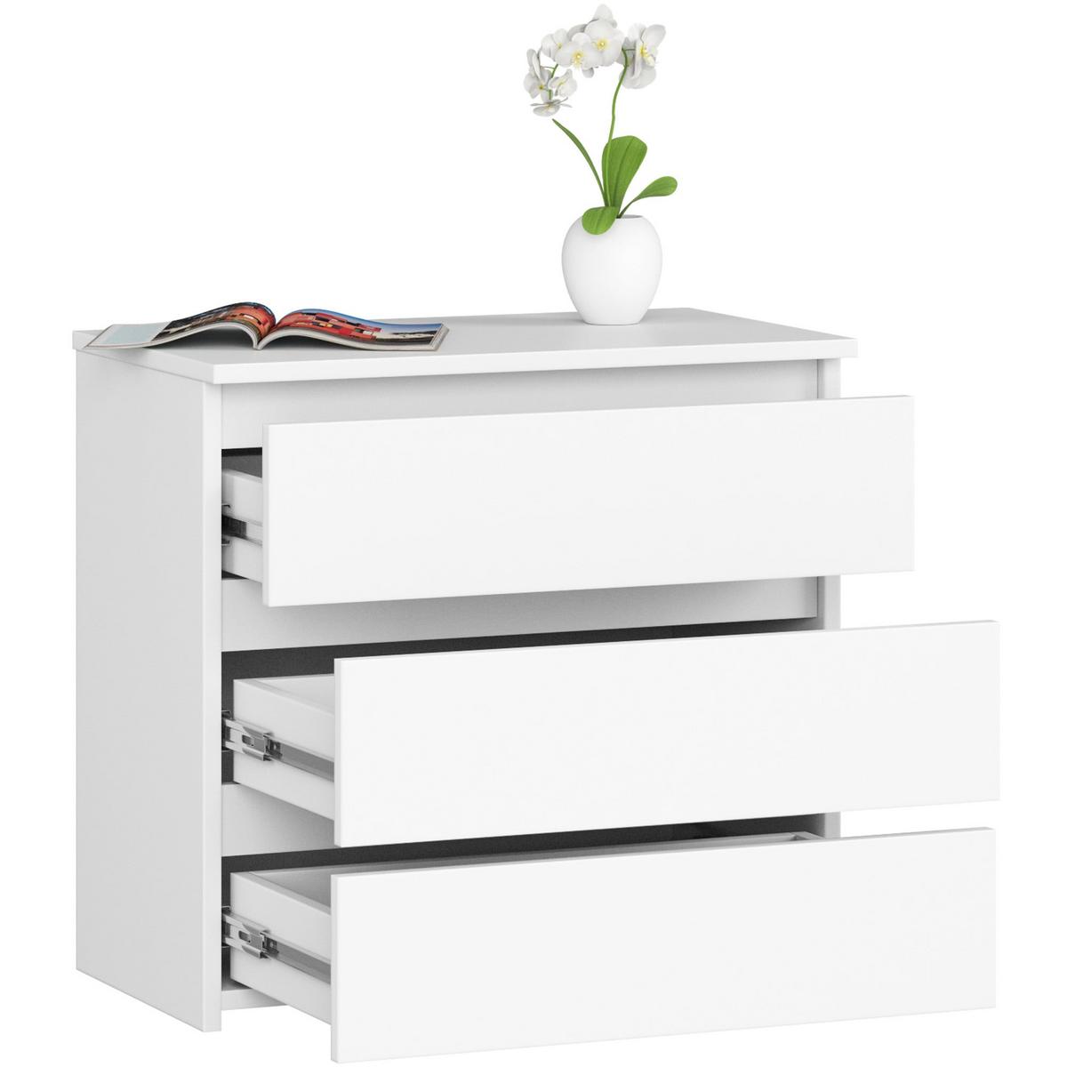 KOMMODE Weiß 57/60/35 - Weiß, Holzwerkstoff (60/57/35cm) - RAUMHIRSCH FURNITURE