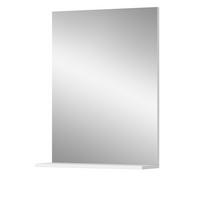 SPIEGEL weiß 60 x 79 cm, Wandspiegel mit Ablage - Weiß Hochglanz, Holzwerkstoff (60/79/18cm) - Inn.Furn