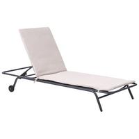 SONNENLIEGE Beige Volterra - Dunkelgrau, Metall (75/27/168cm)