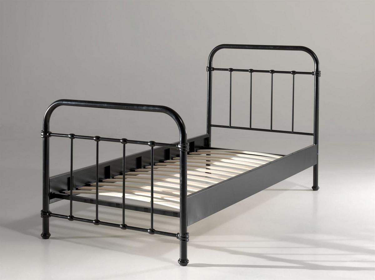 METALLBETT Karlyn 210x111x98 aus Metall in Schwarz - Schwarz, Metall (90/200cm) - 58aufmkessel