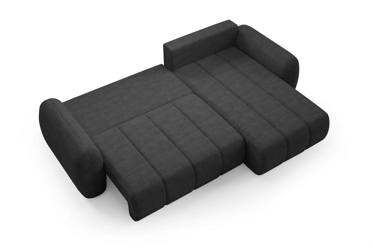 ECKSOFA Caria Mit Schlaffunktion - Anthrazit, Holzwerkstoff/Textil (304/190cm) - Fun Möbel