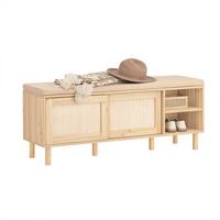 SCHUHBANK NATUR - Naturfarben, Naturmaterialien/Holzwerkstoff (121/49/35cm) - SoBuy