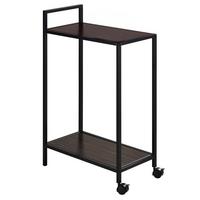 SERVIERWAGEN RIVO schwarz/Walnuß - Schwarz, Holzwerkstoff/Metall (52/81/26cm) - IDIMEX
