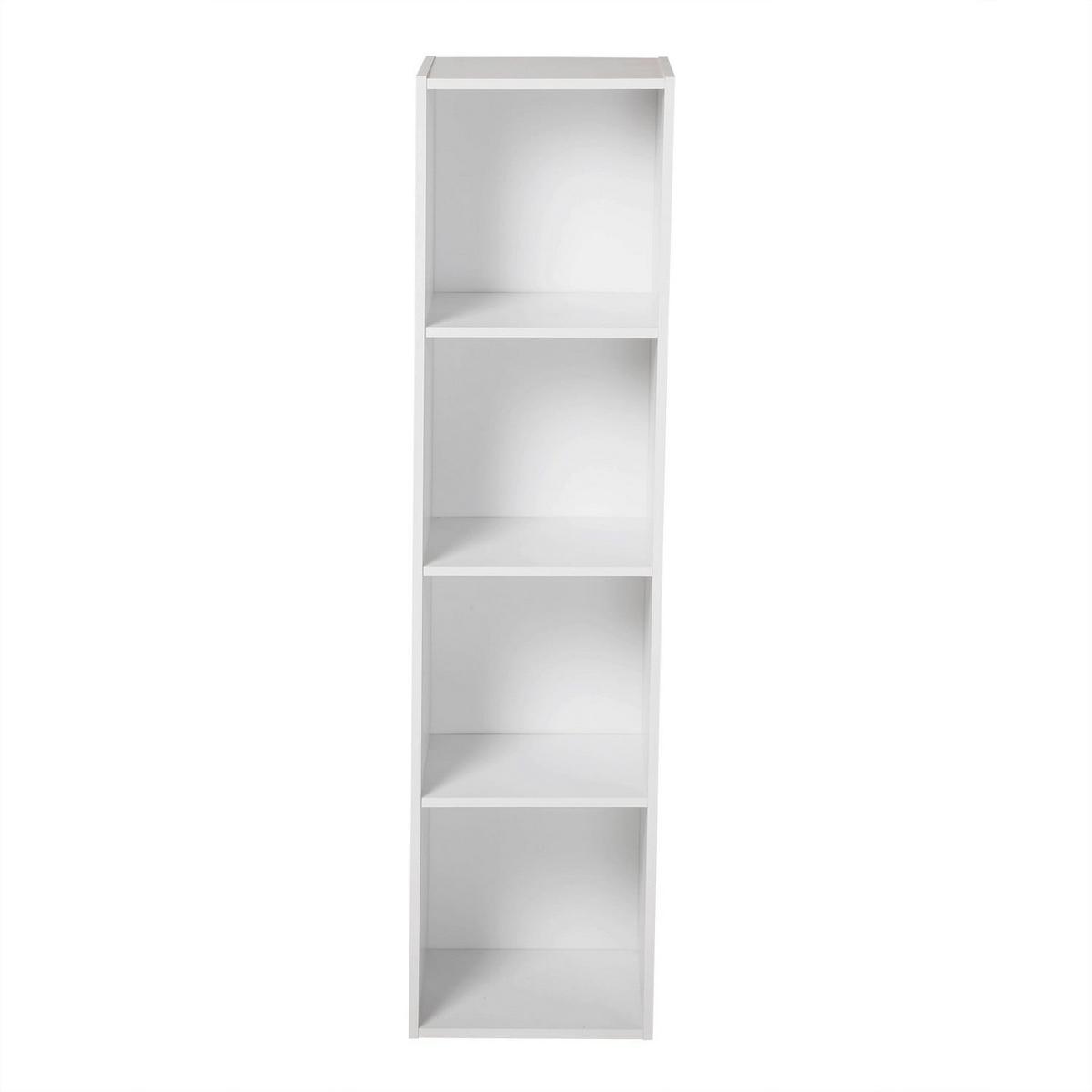 MÖBEL mit 4 Fächern 31,1/29,5/122,5 cm - Weiß, Holzwerkstoff (30.9/122.5/30.9cm) - Calicosy