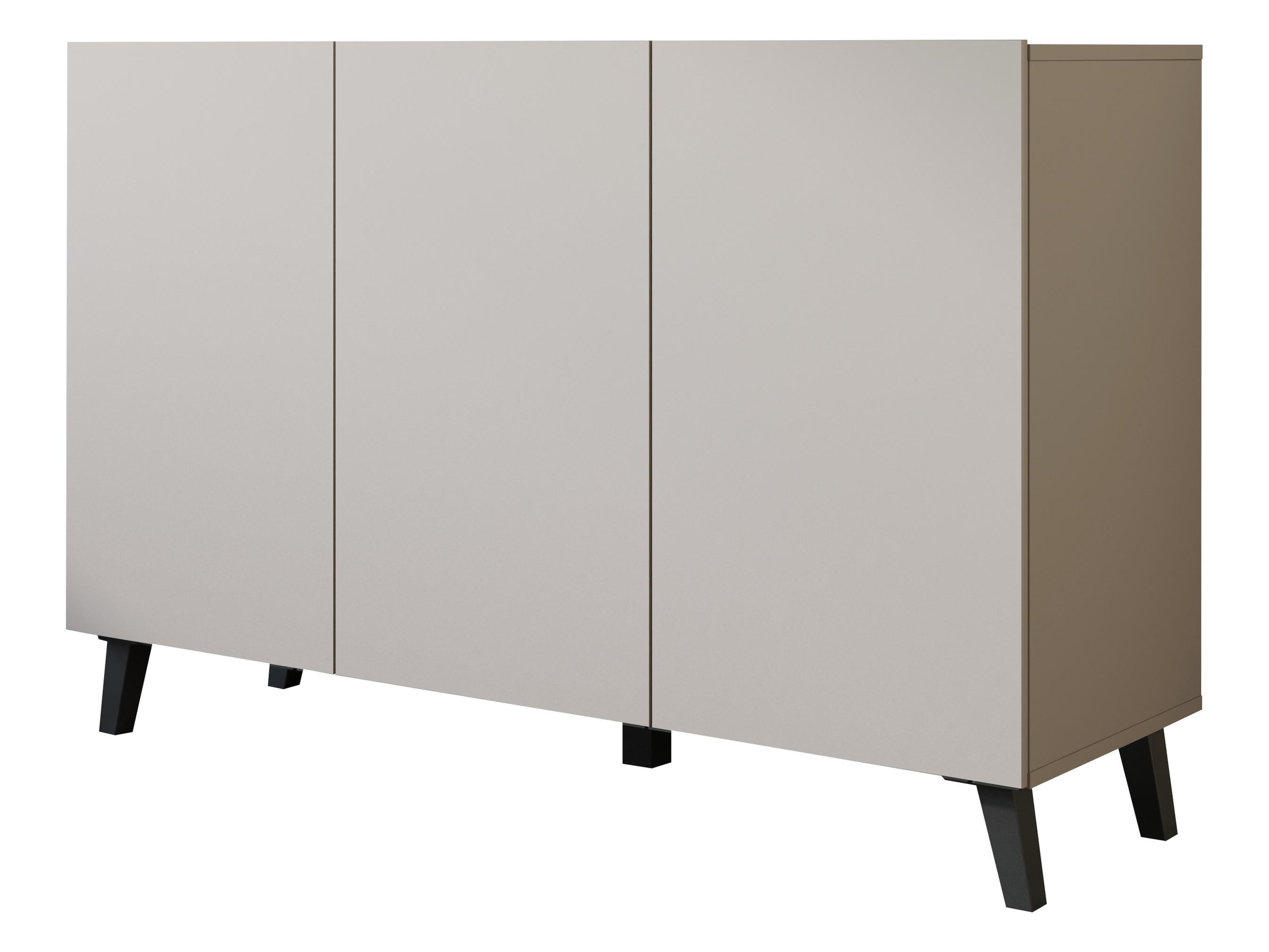 KOMMODE Phuket 120 - Kaschmir/Schwarz, Holzwerkstoff/Kunststoff (120/76/39cm) - MIRJAN24