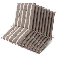 NIEDERLEHNER Sun-NL 105x50x8cm Beige-Weiß-Gestreift (8tlg) - Beige, Textil (50/100cm) - Beautissu 