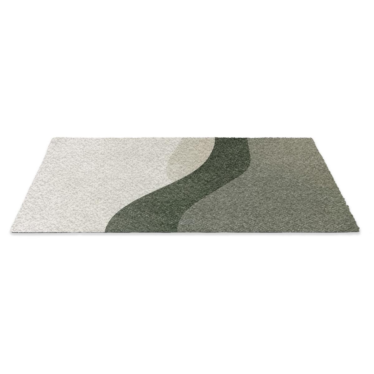 FUSSMATTE Japandi - Grün - Abstrakt - Modern Schmutzfänger 60x40 cm - Olivgrün, Kunststoff (60/0.4cm) - MuchoWow