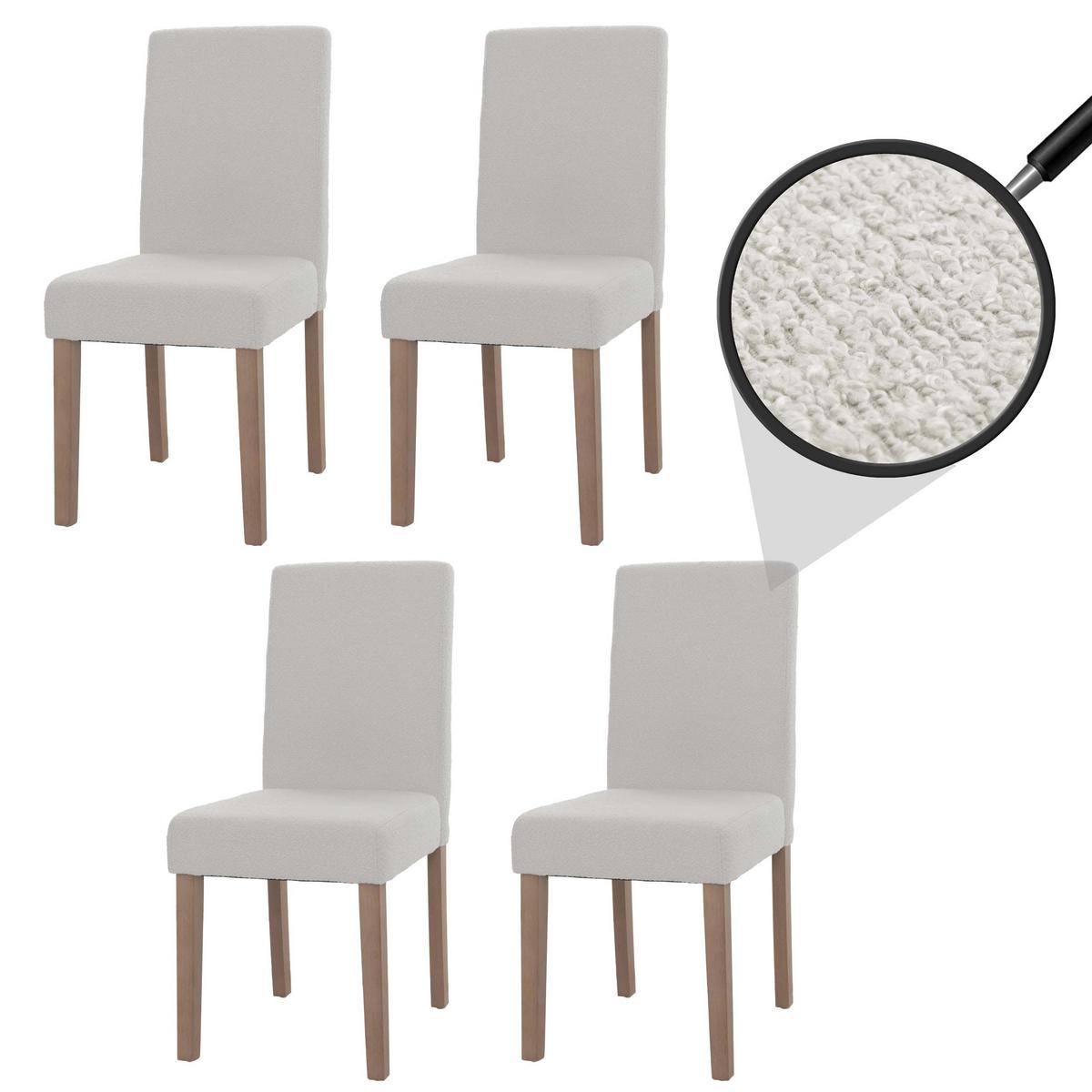ESSZIMMERSTUHL Cremeweiß 4er-Set - Weiß, Textil (42/90/50cm) - MCW