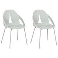 GARTENSTUHL 2er Set Hellgrün Bolgheri - Hellgrün, Kunststoff (49/83/49cm) - Beliani