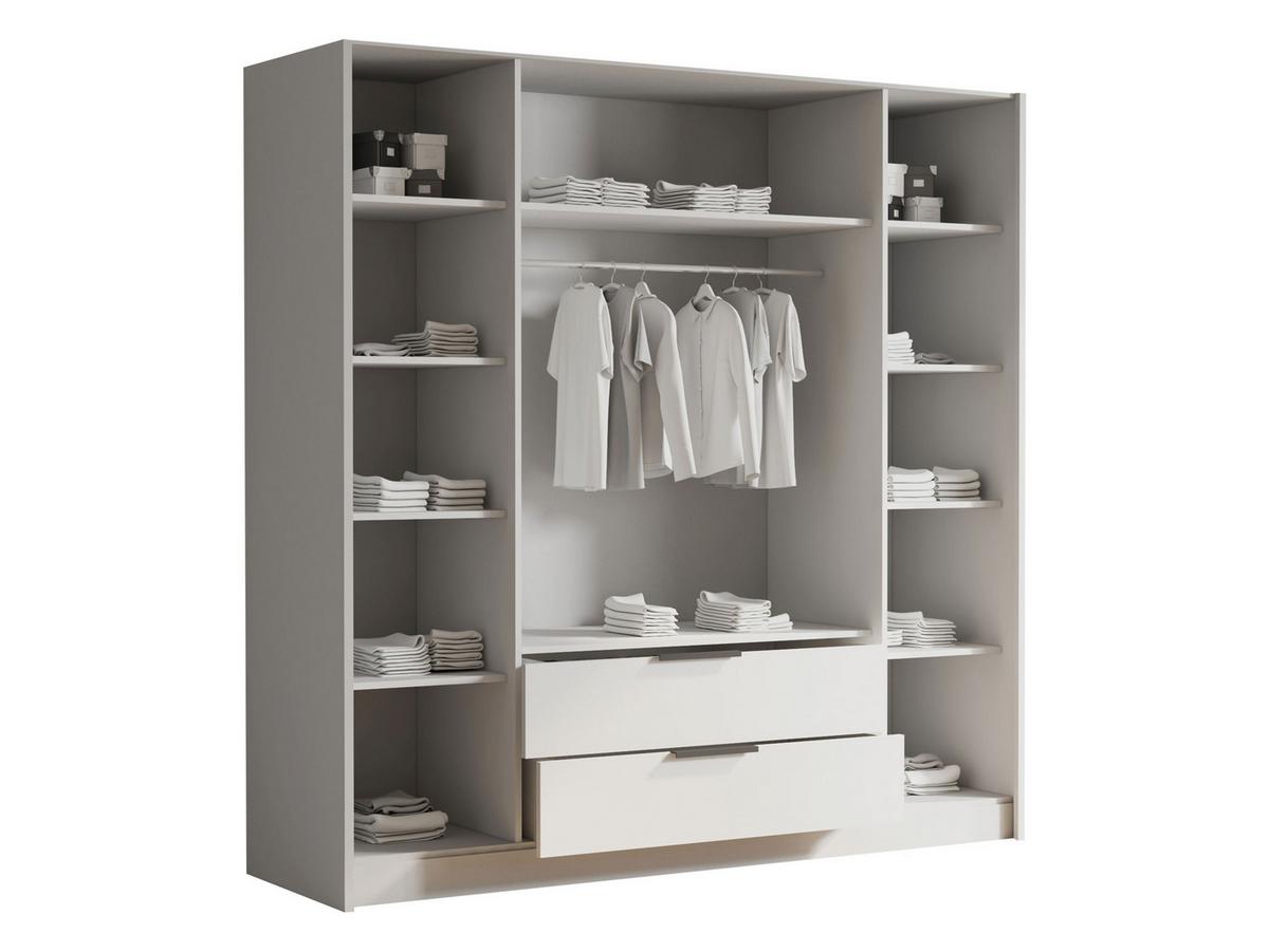 KLEIDERSCHRANK Sofia I - Eichefarben/Schwarz, Holzwerkstoff/Kunststoff (200/216/60cm) - MIRJAN24