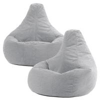 SITZSACK Sessel aus Cord 2-tlg. - Grau, Textil (82/76/82cm) - icon