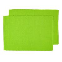 TISCHSET limette im 2er-Set 33/50 cm, 100% Baumwolle - Limette, Textil (33/50cm) - Homescapes