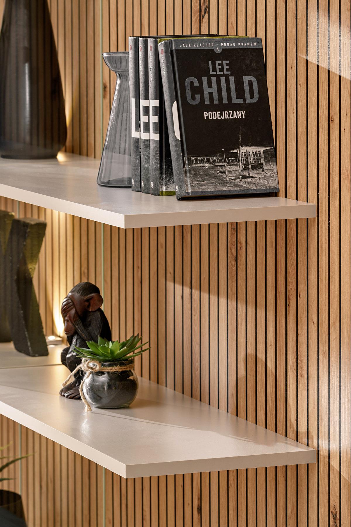 WOHNWAND Sand matt, Eiche Artisan 280 cm, Schrankwand inklusive LED Beleuchtung - Sandfarben/Schwarz, Holzwerkstoff/Kunststoff (280/200/45cm) - Furn.Design