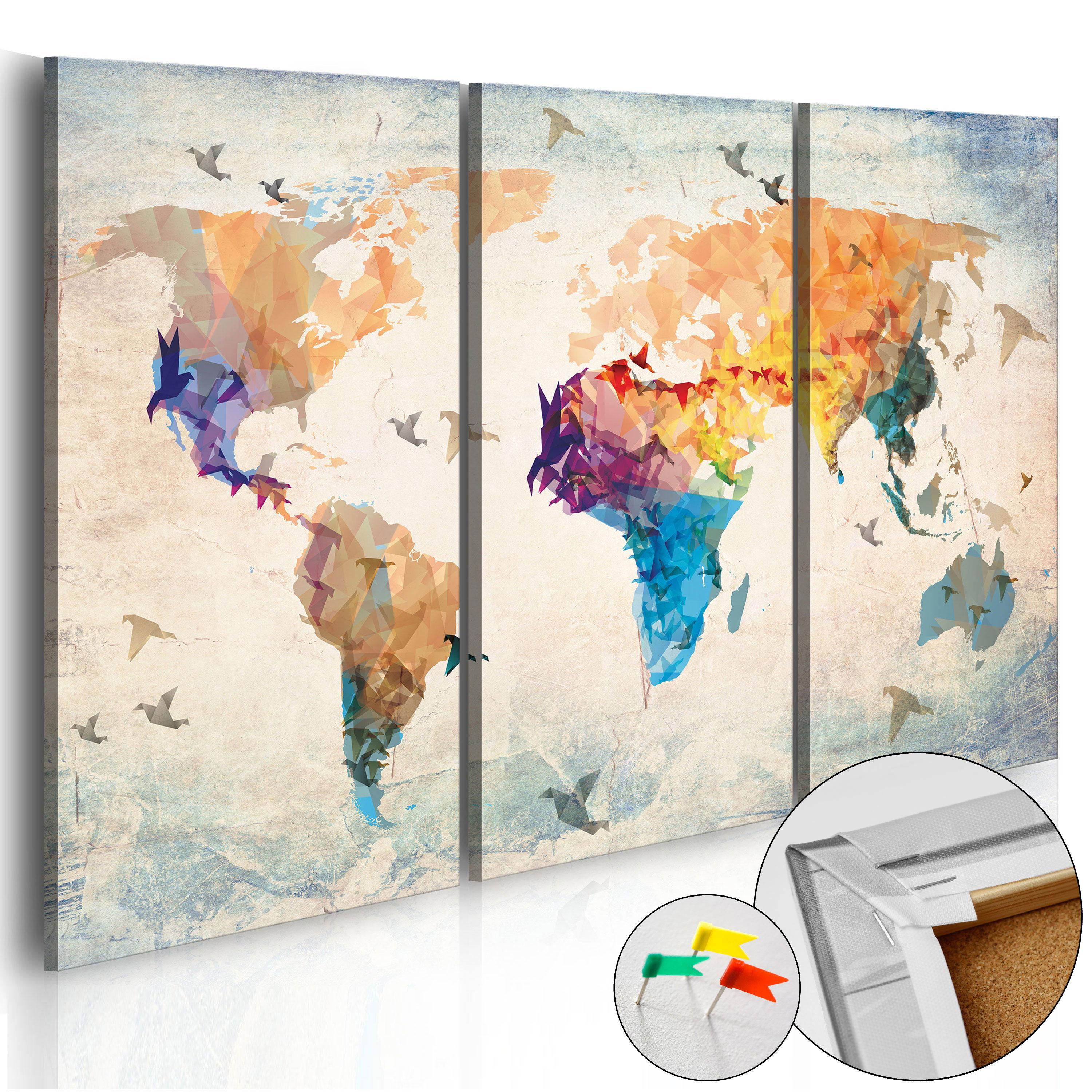 PINNWANDBILDER Bunt 60/40 cm - Multicolor, Naturmaterialien/Textil (60/40cm) - KUNSTLOFT