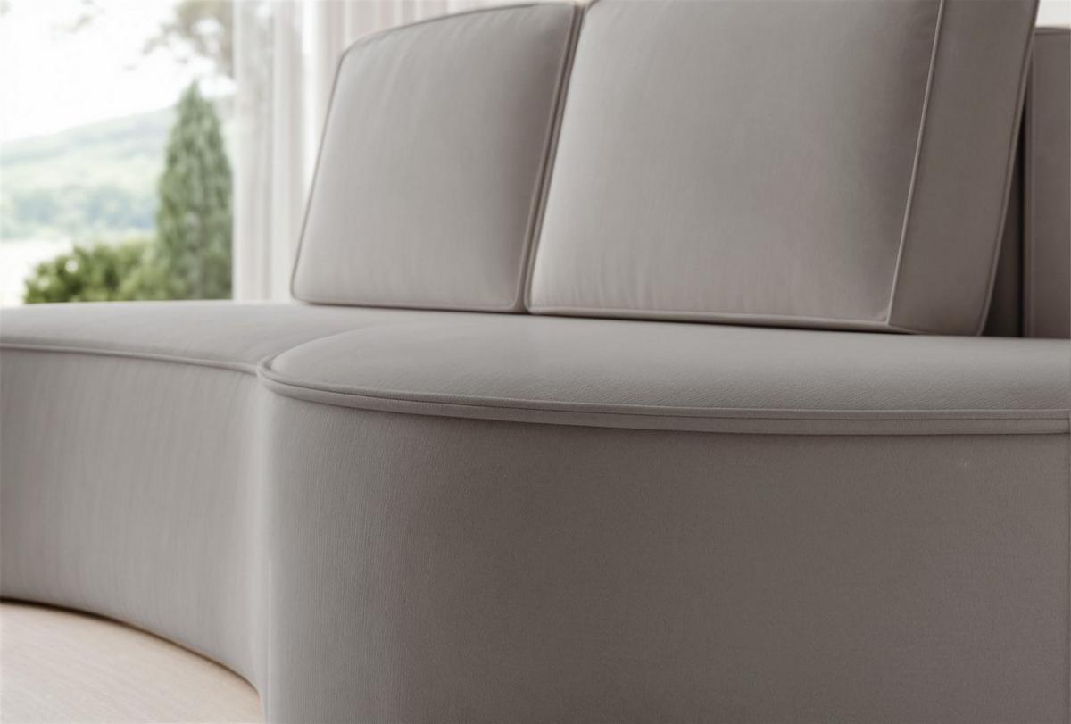 SOFA 3-sitzer Arlet In Stoff Riviera - Hellgrau, Holzwerkstoff/Textil (234/88/101cm) - Fun Möbel