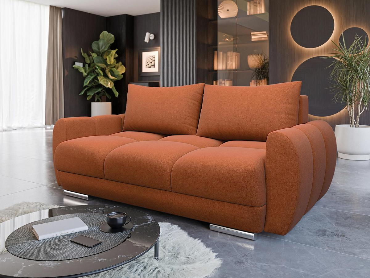 SOFA Logo 2 - Silberfarben/Braun, Holz/Kunststoff (186/89/97cm) - MIRJAN24